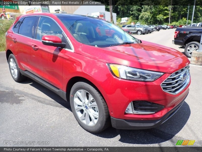 Rapid Red Metallic / Soft Ceramic 2020 Ford Edge Titanium AWD