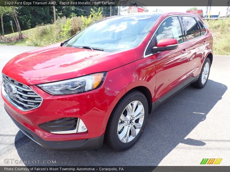 Rapid Red Metallic / Soft Ceramic 2020 Ford Edge Titanium AWD