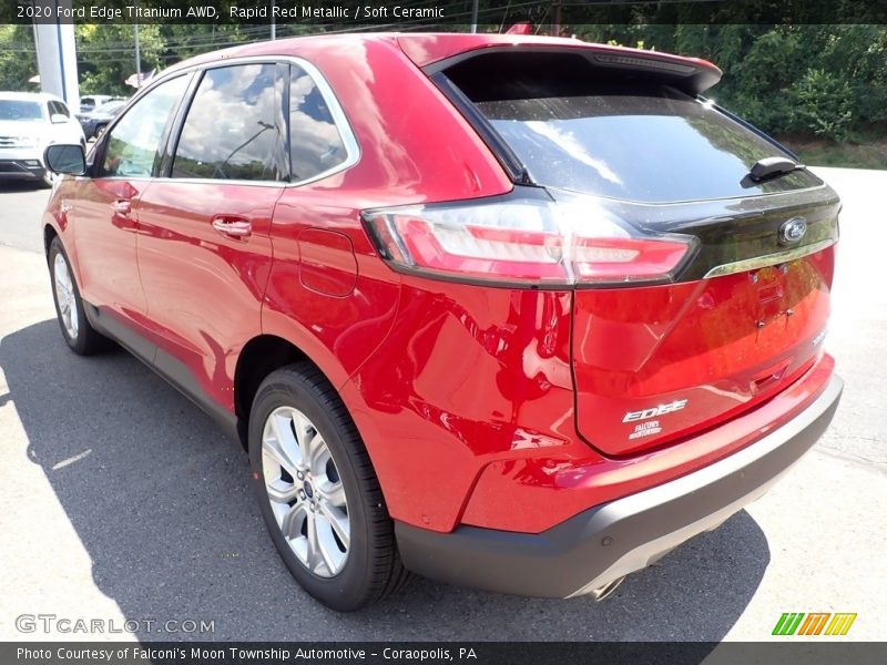 Rapid Red Metallic / Soft Ceramic 2020 Ford Edge Titanium AWD