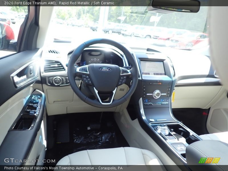 Rapid Red Metallic / Soft Ceramic 2020 Ford Edge Titanium AWD