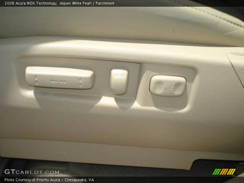 Aspen White Pearl / Parchment 2008 Acura MDX Technology