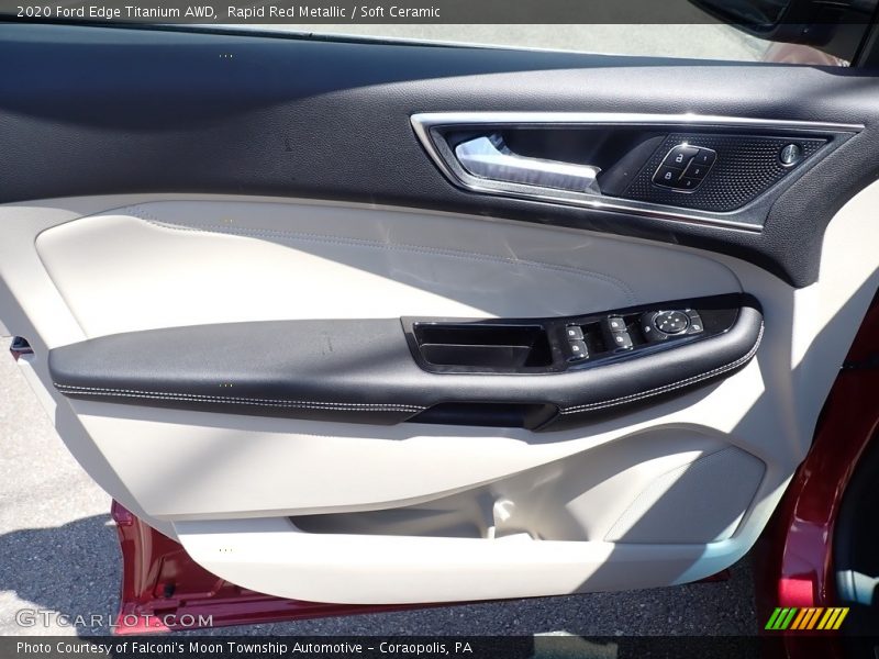 Rapid Red Metallic / Soft Ceramic 2020 Ford Edge Titanium AWD