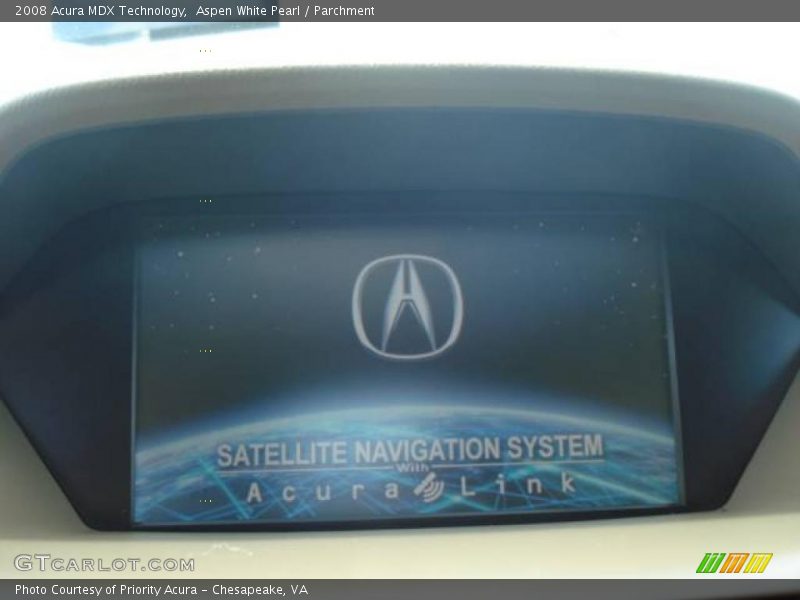 Aspen White Pearl / Parchment 2008 Acura MDX Technology