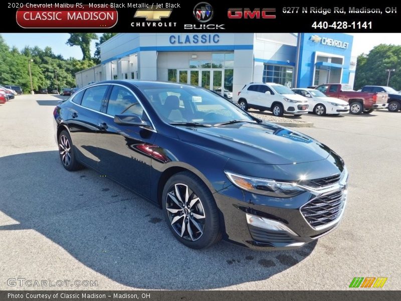 Mosaic Black Metallic / Jet Black 2020 Chevrolet Malibu RS