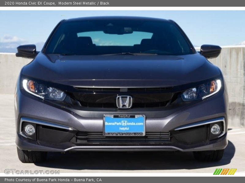 Modern Steel Metallic / Black 2020 Honda Civic EX Coupe