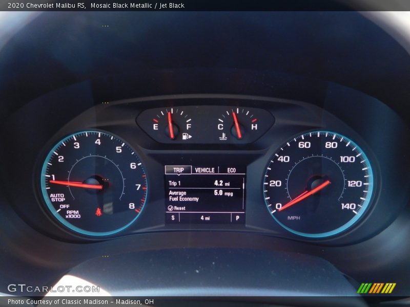 Mosaic Black Metallic / Jet Black 2020 Chevrolet Malibu RS