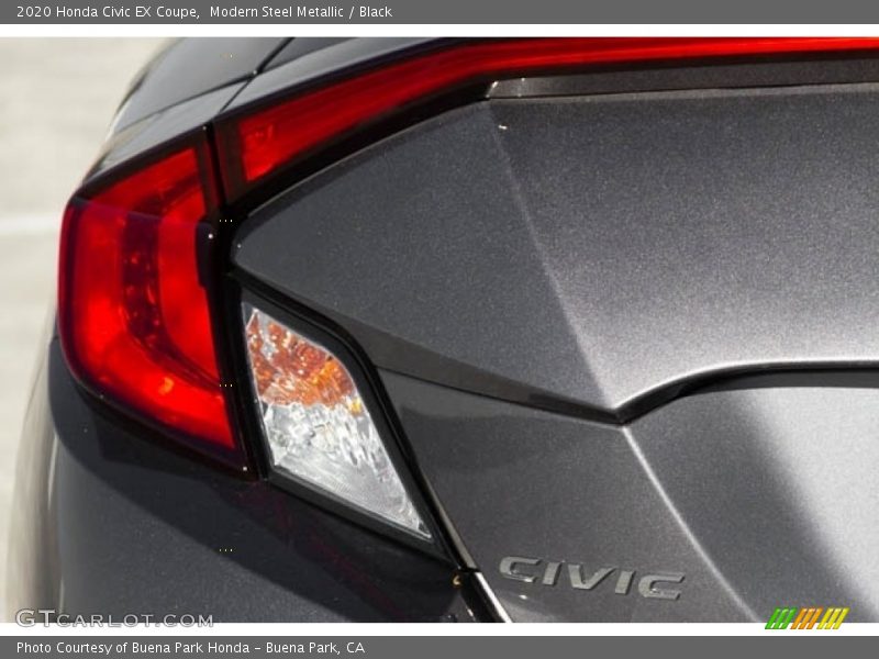 Modern Steel Metallic / Black 2020 Honda Civic EX Coupe