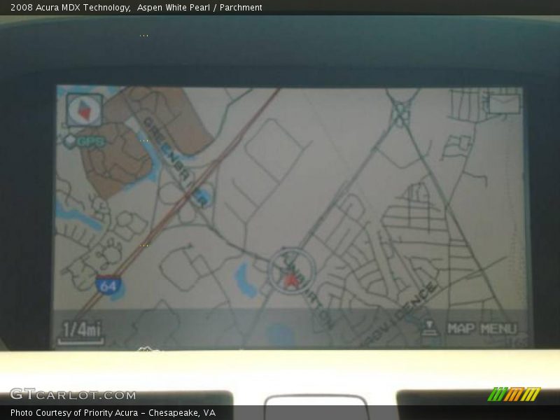 Aspen White Pearl / Parchment 2008 Acura MDX Technology