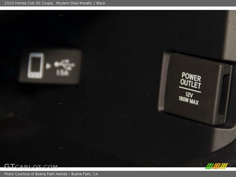 Modern Steel Metallic / Black 2020 Honda Civic EX Coupe