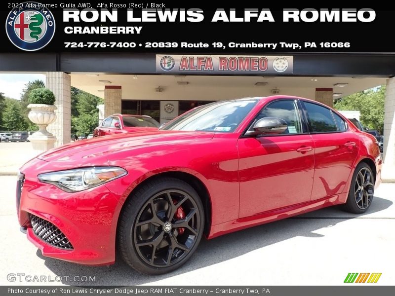Alfa Rosso (Red) / Black 2020 Alfa Romeo Giulia AWD