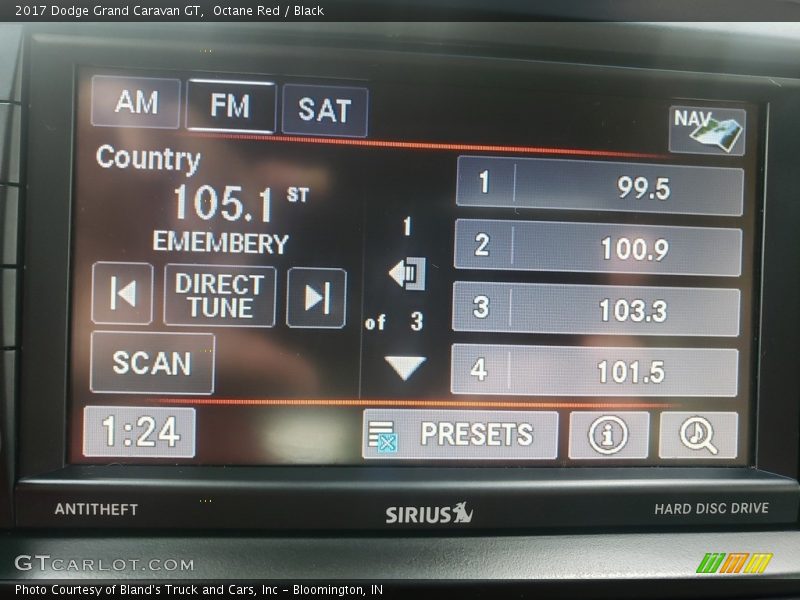 Octane Red / Black 2017 Dodge Grand Caravan GT