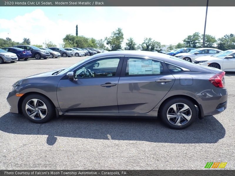 Modern Steel Metallic / Black 2020 Honda Civic LX Sedan
