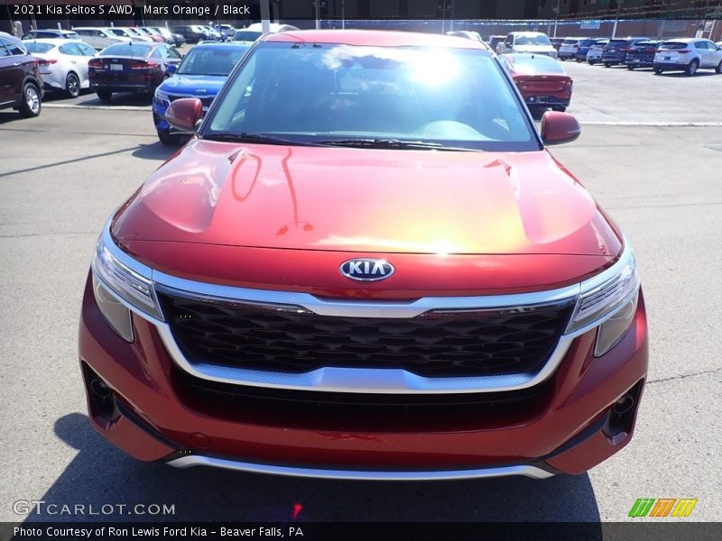 Mars Orange / Black 2021 Kia Seltos S AWD
