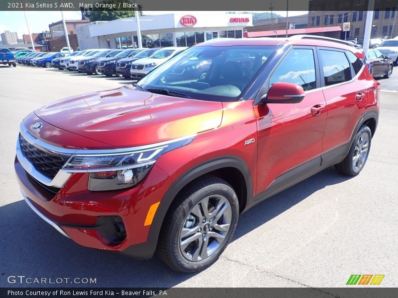 Mars Orange / Black 2021 Kia Seltos S AWD