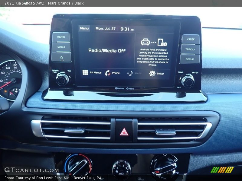 Mars Orange / Black 2021 Kia Seltos S AWD