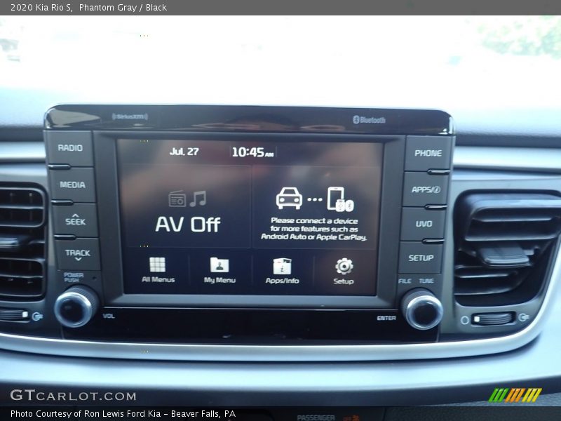 Phantom Gray / Black 2020 Kia Rio S
