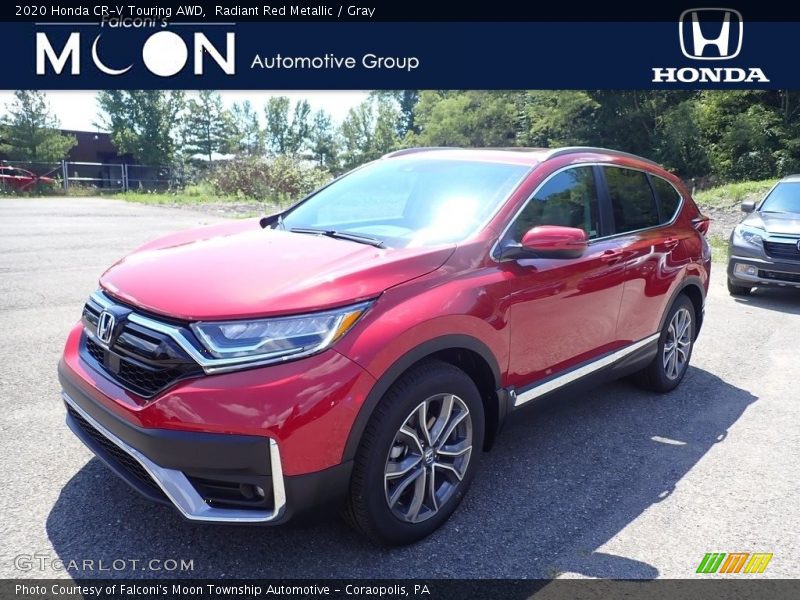 Radiant Red Metallic / Gray 2020 Honda CR-V Touring AWD