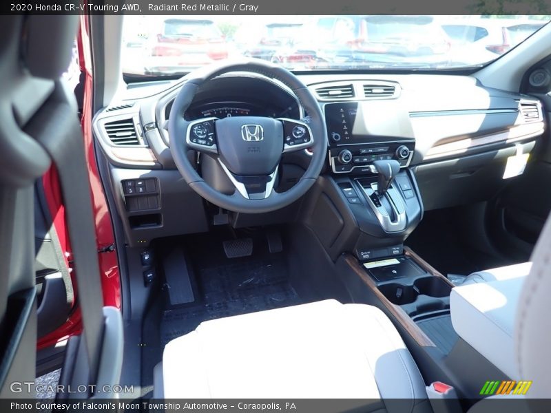 Radiant Red Metallic / Gray 2020 Honda CR-V Touring AWD