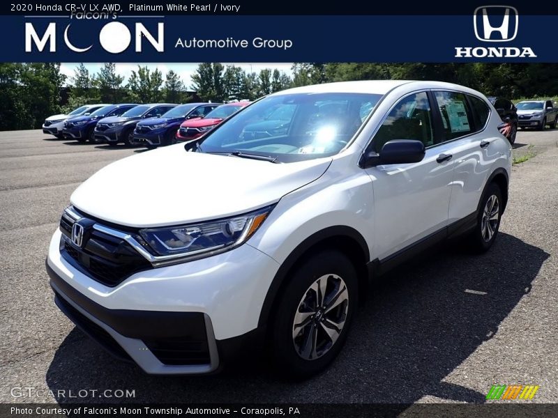 Platinum White Pearl / Ivory 2020 Honda CR-V LX AWD
