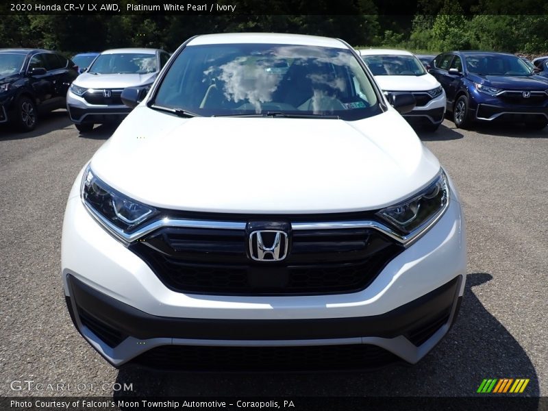 Platinum White Pearl / Ivory 2020 Honda CR-V LX AWD