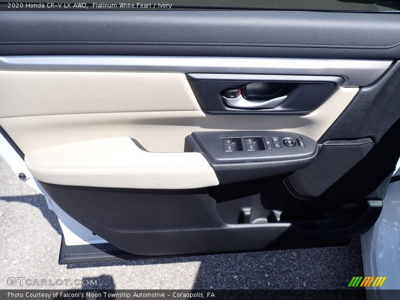 Platinum White Pearl / Ivory 2020 Honda CR-V LX AWD