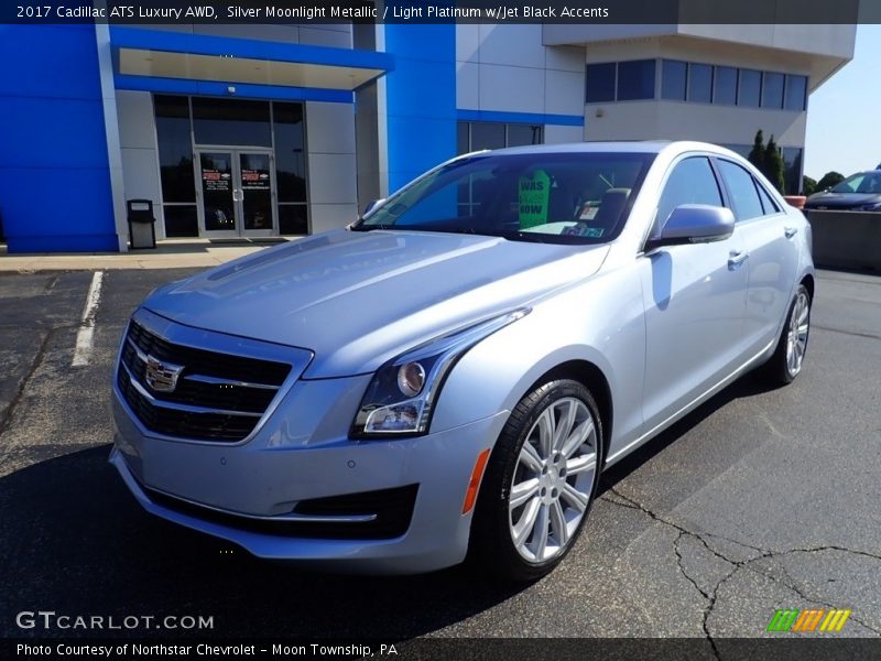 Silver Moonlight Metallic / Light Platinum w/Jet Black Accents 2017 Cadillac ATS Luxury AWD