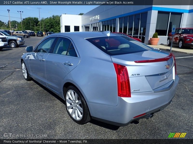 Silver Moonlight Metallic / Light Platinum w/Jet Black Accents 2017 Cadillac ATS Luxury AWD