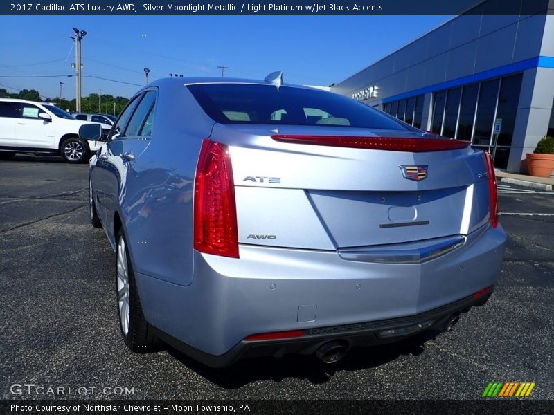Silver Moonlight Metallic / Light Platinum w/Jet Black Accents 2017 Cadillac ATS Luxury AWD