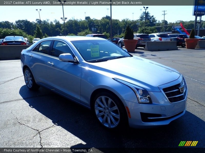 Silver Moonlight Metallic / Light Platinum w/Jet Black Accents 2017 Cadillac ATS Luxury AWD