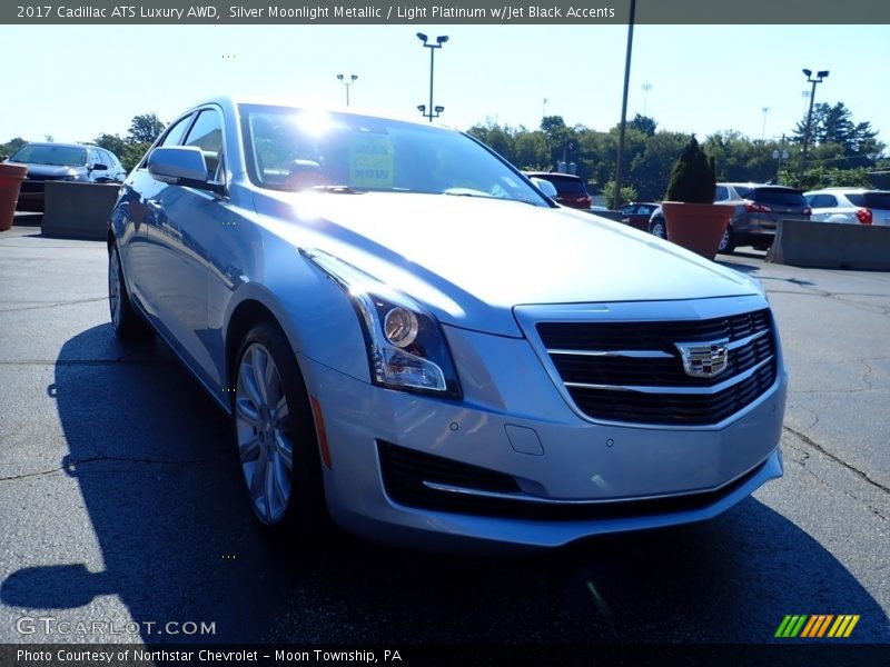 Silver Moonlight Metallic / Light Platinum w/Jet Black Accents 2017 Cadillac ATS Luxury AWD