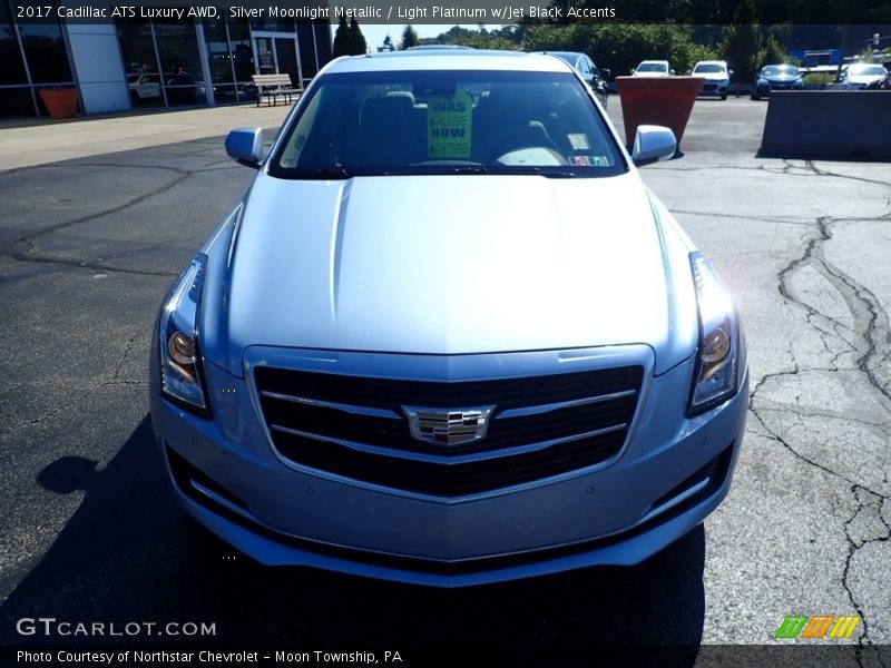 Silver Moonlight Metallic / Light Platinum w/Jet Black Accents 2017 Cadillac ATS Luxury AWD
