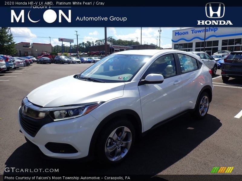 Platinum White Pearl / Gray 2020 Honda HR-V LX AWD