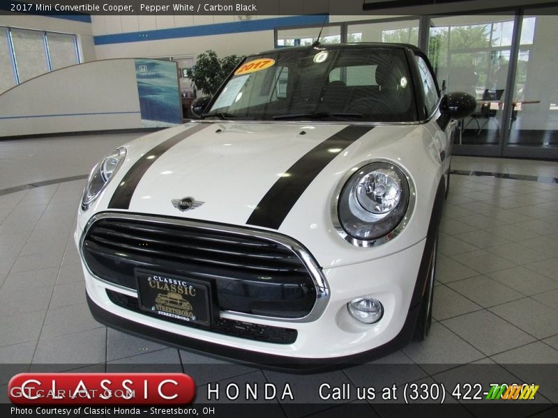 Pepper White / Carbon Black 2017 Mini Convertible Cooper