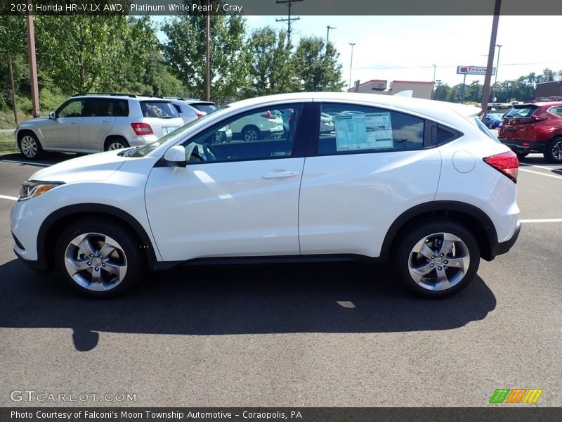 Platinum White Pearl / Gray 2020 Honda HR-V LX AWD