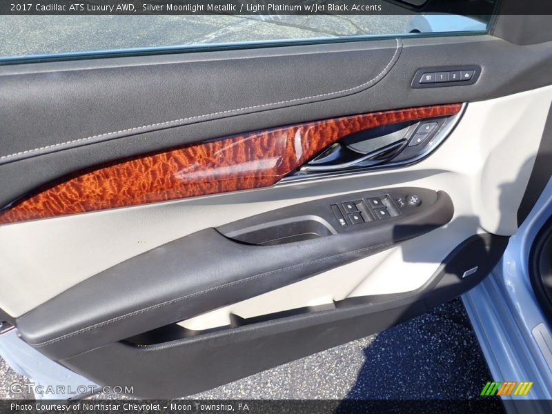 Silver Moonlight Metallic / Light Platinum w/Jet Black Accents 2017 Cadillac ATS Luxury AWD
