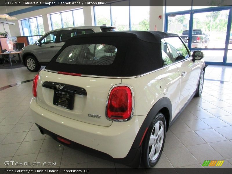 Pepper White / Carbon Black 2017 Mini Convertible Cooper