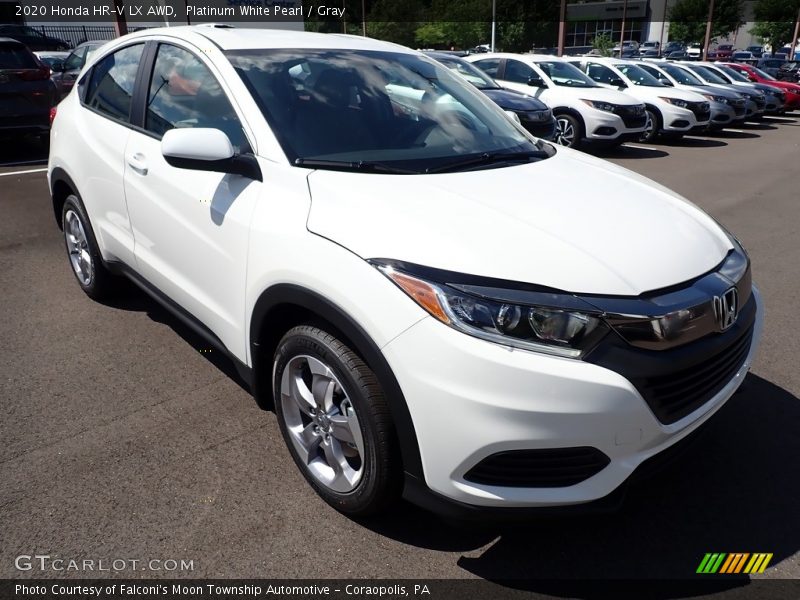 Platinum White Pearl / Gray 2020 Honda HR-V LX AWD