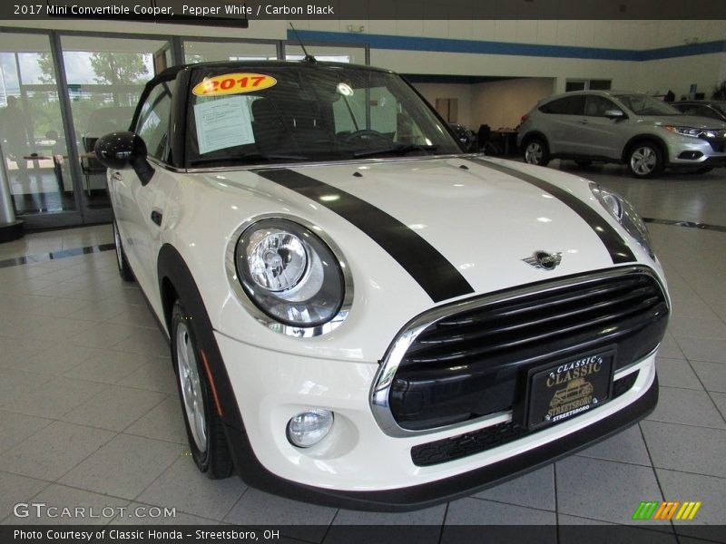Pepper White / Carbon Black 2017 Mini Convertible Cooper