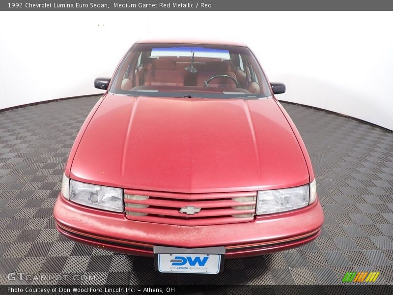 Medium Garnet Red Metallic / Red 1992 Chevrolet Lumina Euro Sedan
