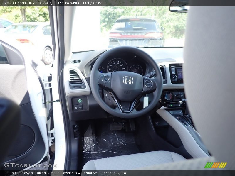 Platinum White Pearl / Gray 2020 Honda HR-V LX AWD