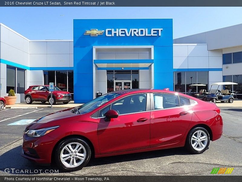 Siren Red Tintcoat / Jet Black 2016 Chevrolet Cruze LT Sedan