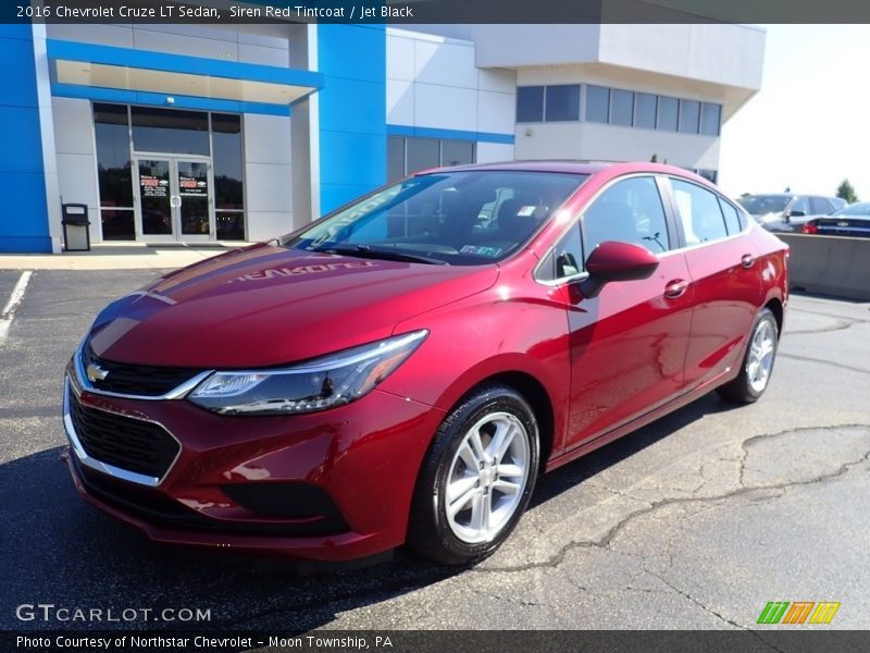 Siren Red Tintcoat / Jet Black 2016 Chevrolet Cruze LT Sedan