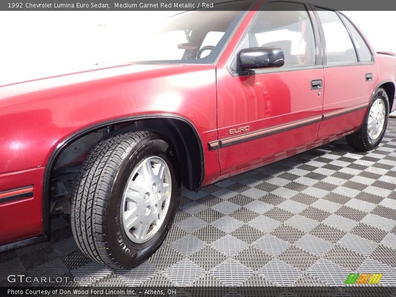 Medium Garnet Red Metallic / Red 1992 Chevrolet Lumina Euro Sedan