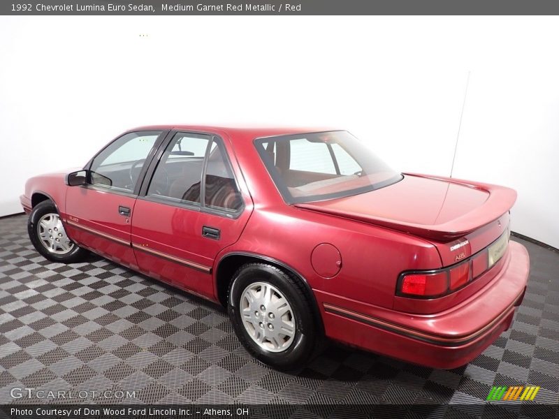 Medium Garnet Red Metallic / Red 1992 Chevrolet Lumina Euro Sedan