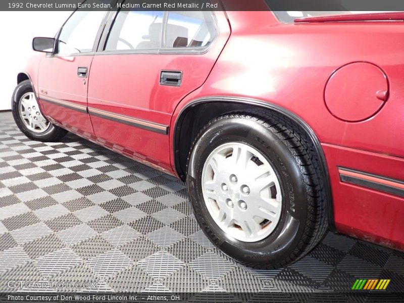 Medium Garnet Red Metallic / Red 1992 Chevrolet Lumina Euro Sedan