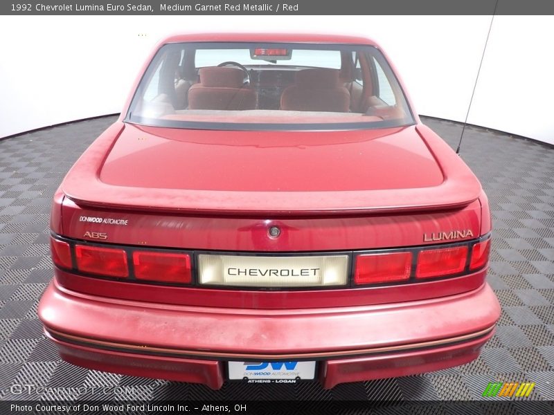 Medium Garnet Red Metallic / Red 1992 Chevrolet Lumina Euro Sedan
