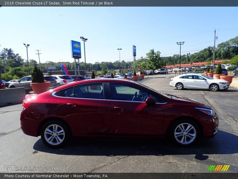 Siren Red Tintcoat / Jet Black 2016 Chevrolet Cruze LT Sedan