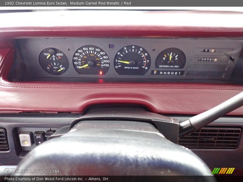  1992 Lumina Euro Sedan Euro Sedan Gauges