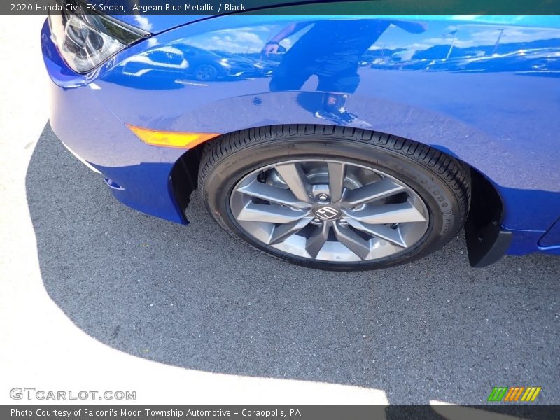 Aegean Blue Metallic / Black 2020 Honda Civic EX Sedan