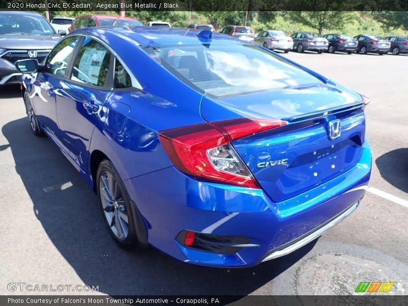 Aegean Blue Metallic / Black 2020 Honda Civic EX Sedan